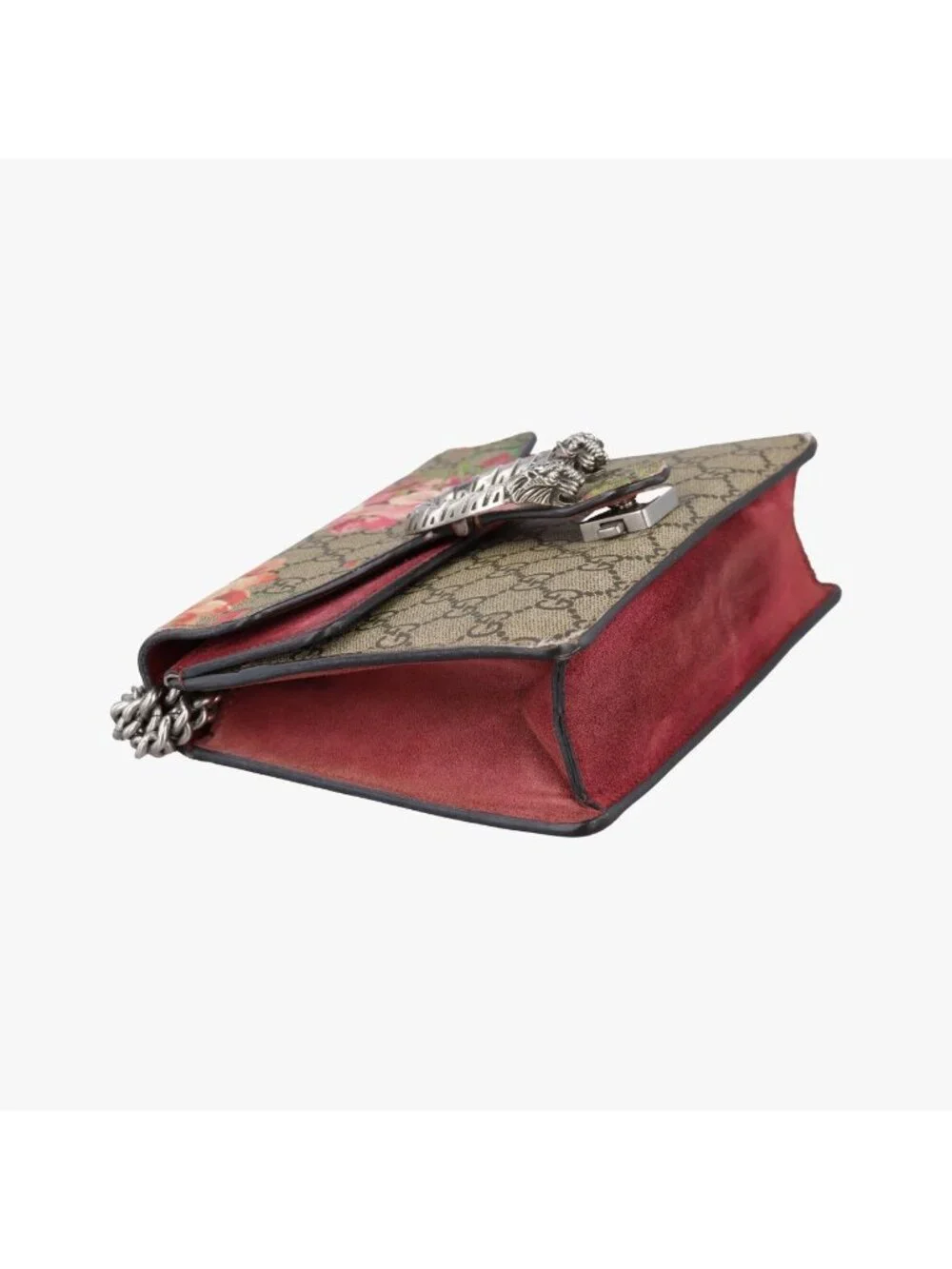 Gucci Dionysus Beige Red Multicolor Suede Shoulder Bag